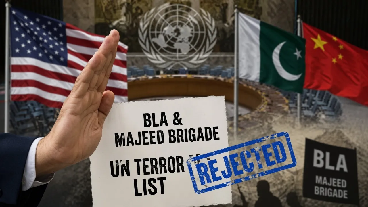 UNSC में पाकिस्तान-चीन को तगड़ा झटका: अमेरिका, ब्रिटेन और फ्रांस ने BLA और मजीद ब्रिगेड पर बैन का प्रस्ताव रोका