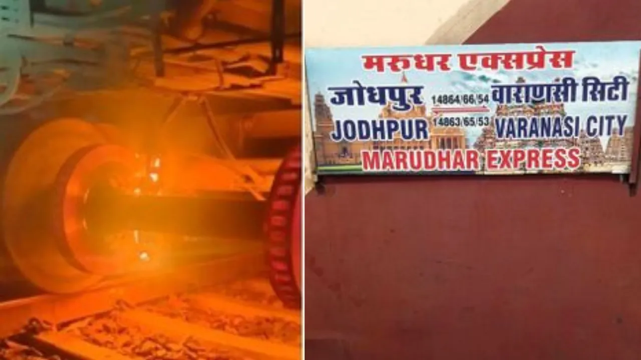 Barabanki News: मरुधर एक्सप्रेस के पहिए से निकलीं आग की लपटें, यात्रियों में मची अफरातफरी