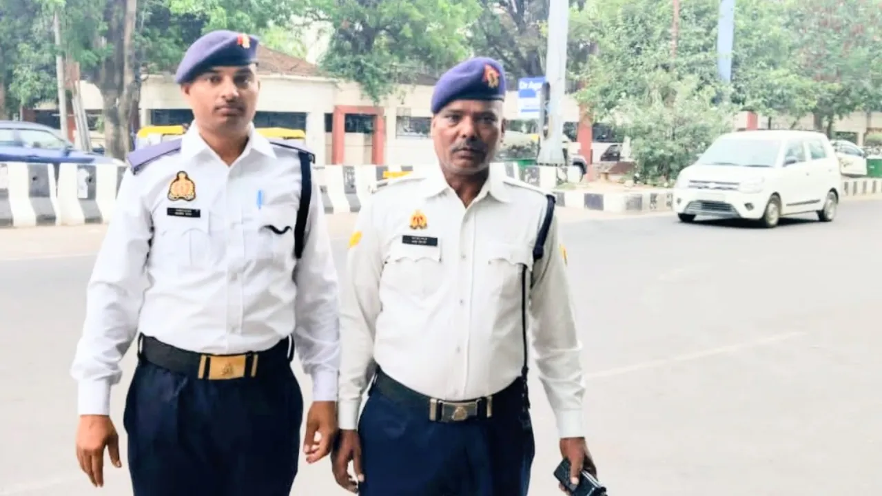 सड़क हादसे में घायल युवती के लिए 'देवदूत' बने ट्रैफिक पुलिसकर्मी, तत्परता से बचाई जान