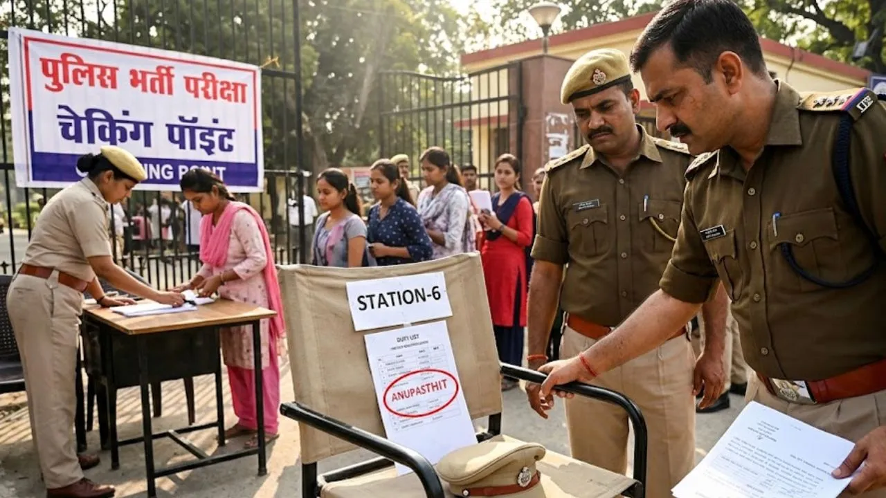 गोरखपुर में पुलिस भर्ती परीक्षा में लापरवाही,  ड्यूटी से नदारद मिली महिला कांस्टेबल, SSP ने बैठाई जांच