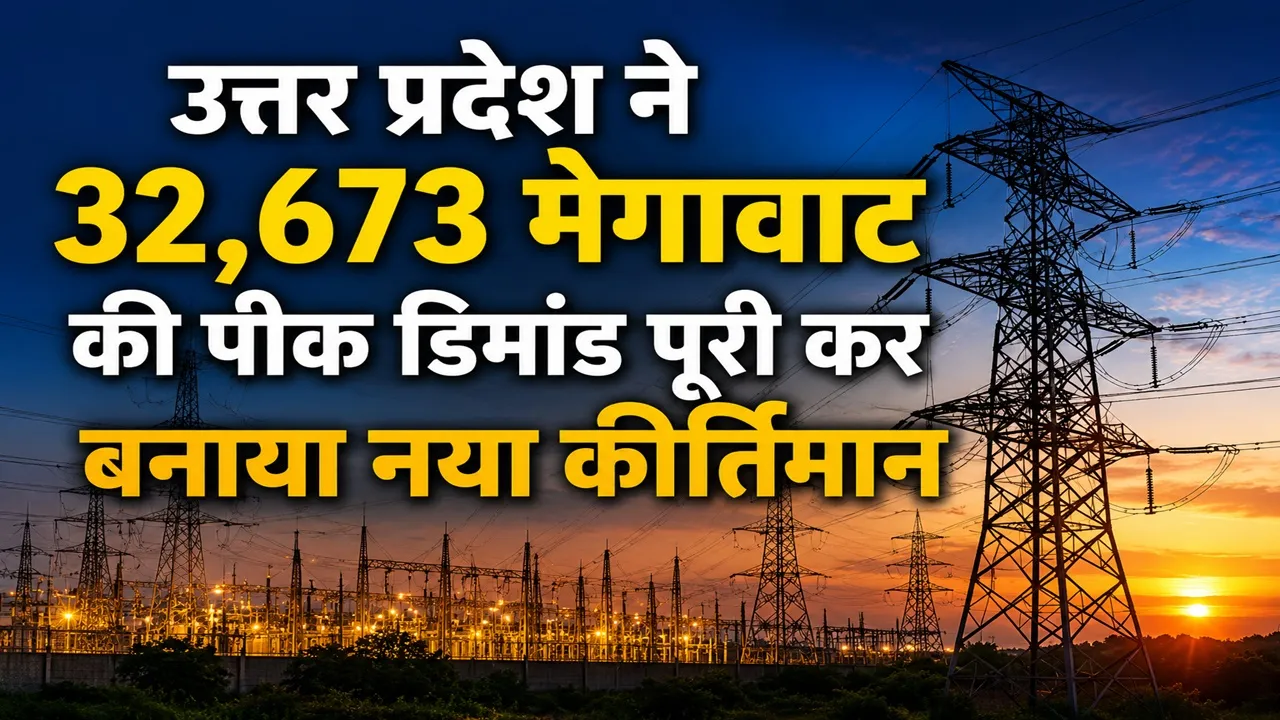 UP Electricity Record : उत्तर प्रदेश ने 32,673 मेगावाट की पीक डिमांड पूरी कर बनाया नया रिकॉर्ड, देश में नंबर-1
