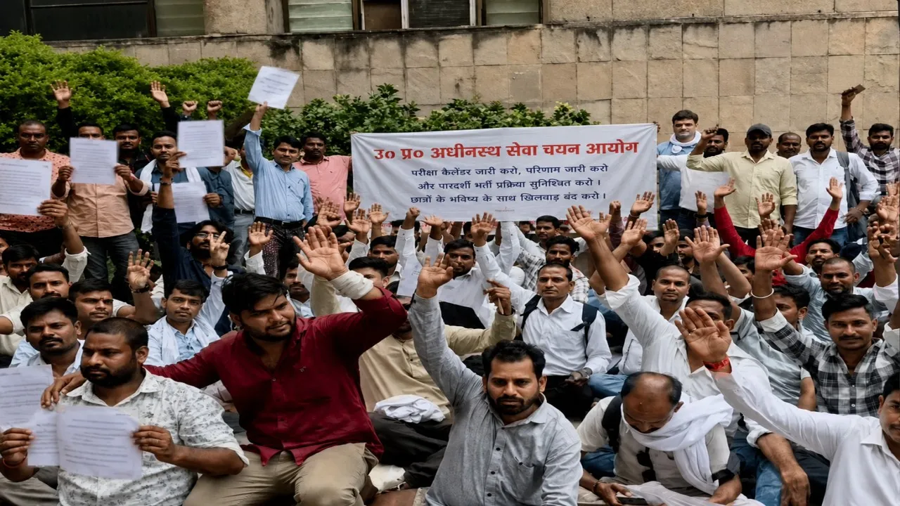  Lucknow News: UPSSSC मुख्यालय पहुंचे 200 से ज्यादा होम्योपैथिक फार्मासिस्ट अभ्यर्थी, फाइनल रिजल्ट जारी करने की मांग को लेकर प्रदर्शन