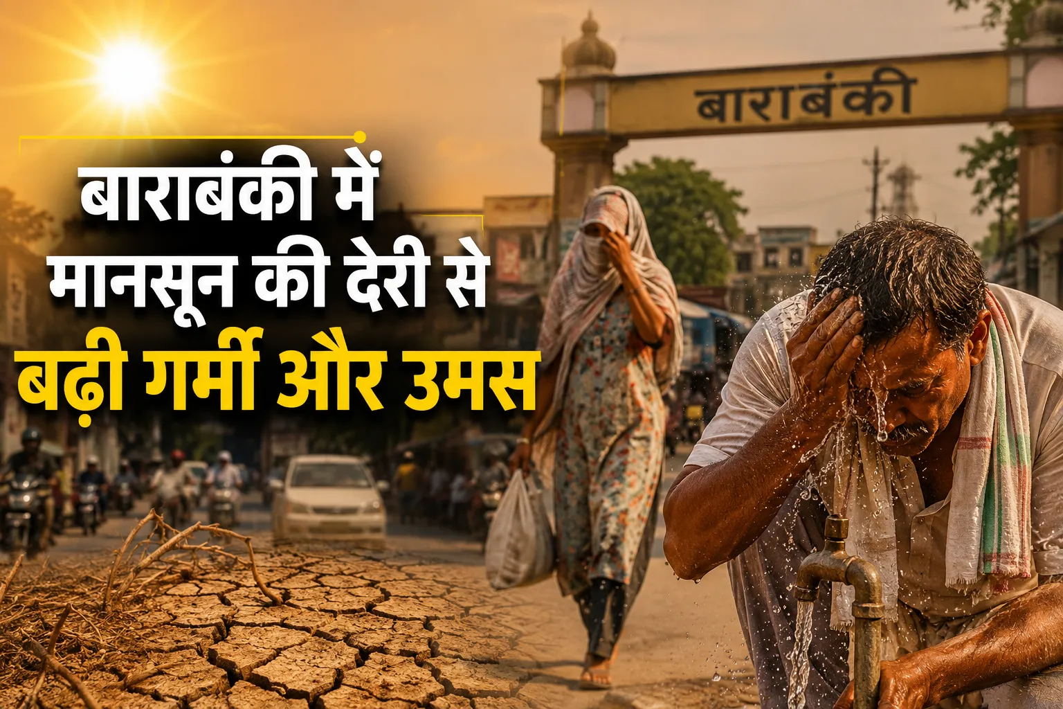 Barabanki News: बाराबंकी में मानसून की देरी से बढ़ी गर्मी और उमस, 41 डिग्री तापमान में 44 डिग्री जैसा अहसास