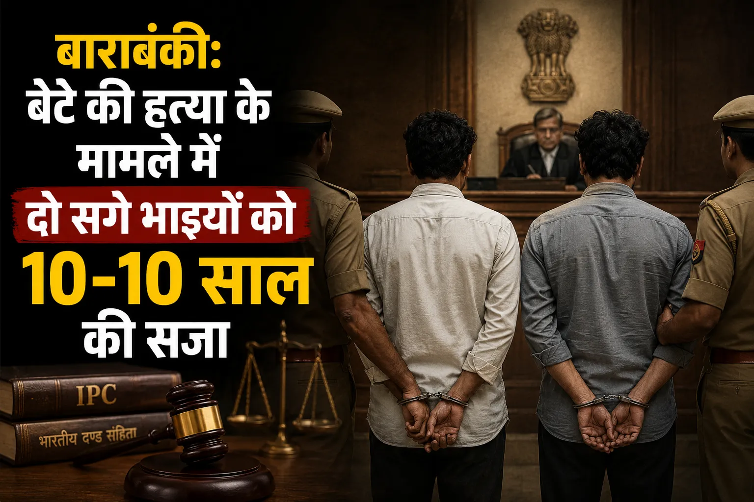 बाराबंकी: बेटे की हत्या के मामले में दो सगे भाइयों को 10-10 साल की सजा, ऑपरेशन कन्विक्शन के तहत बड़ा फैसला