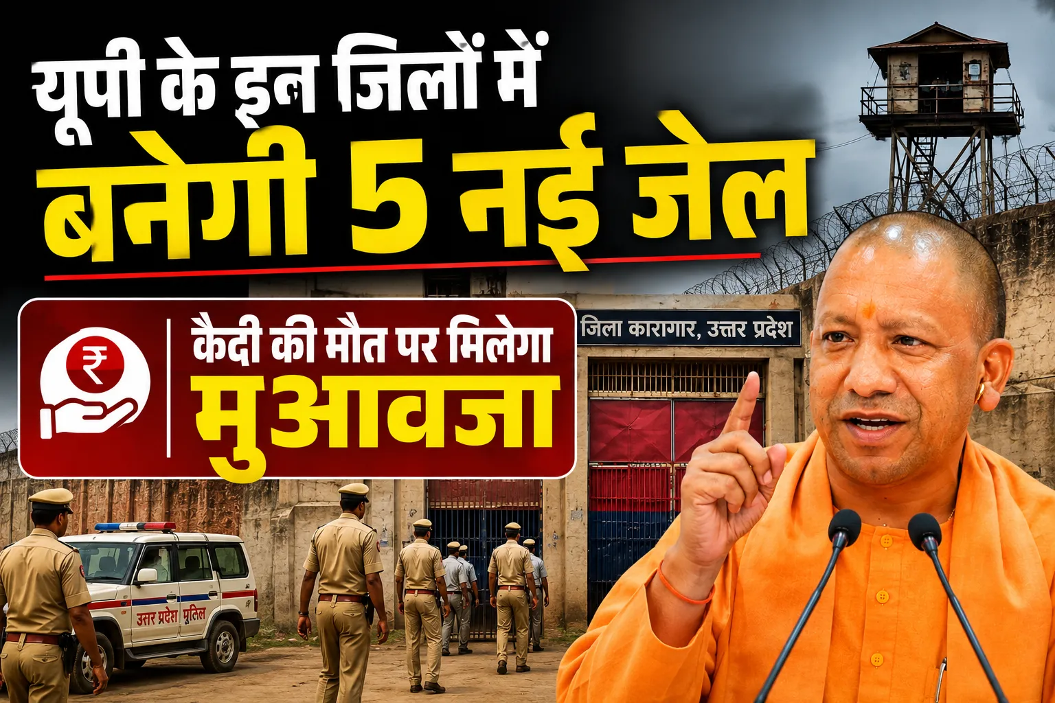 UP News: यूपी के इन जिलों में बनेगी 5 नई जेल, कैबिनेट बैठक में मिली मंजूरी, कैदी की मौत पर मिलेगा मुआवजा