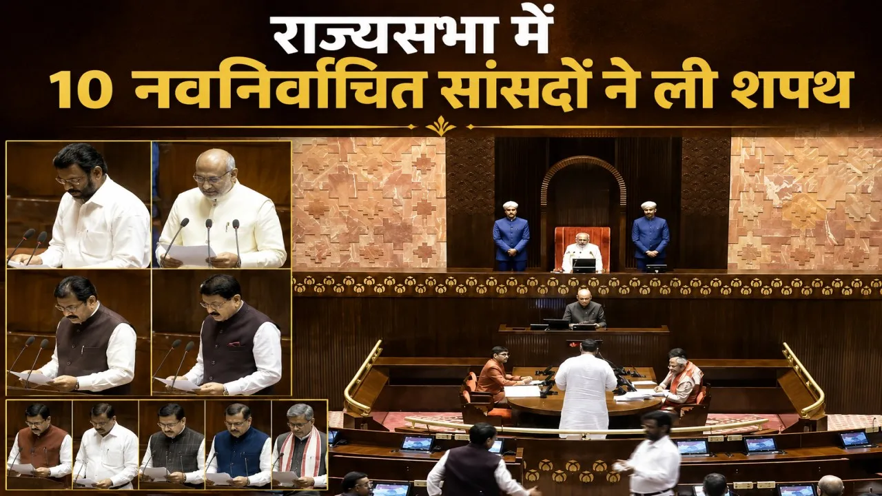 राज्यसभा में 10 नवनिर्वाचित सांसदों ने ली शपथ, सभापति सी.पी. राधाकृष्णन ने दिलाई सदस्यता की शपथ