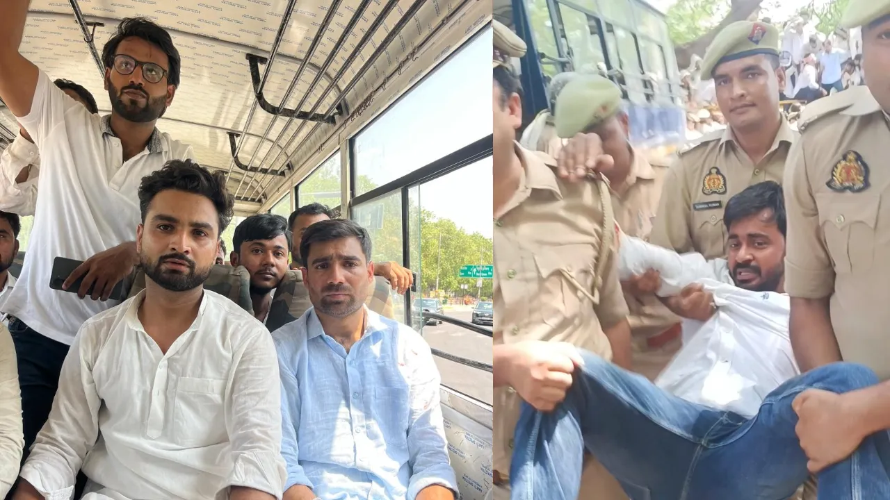 लखनऊ में NSUI का राजभवन मार्च (2)