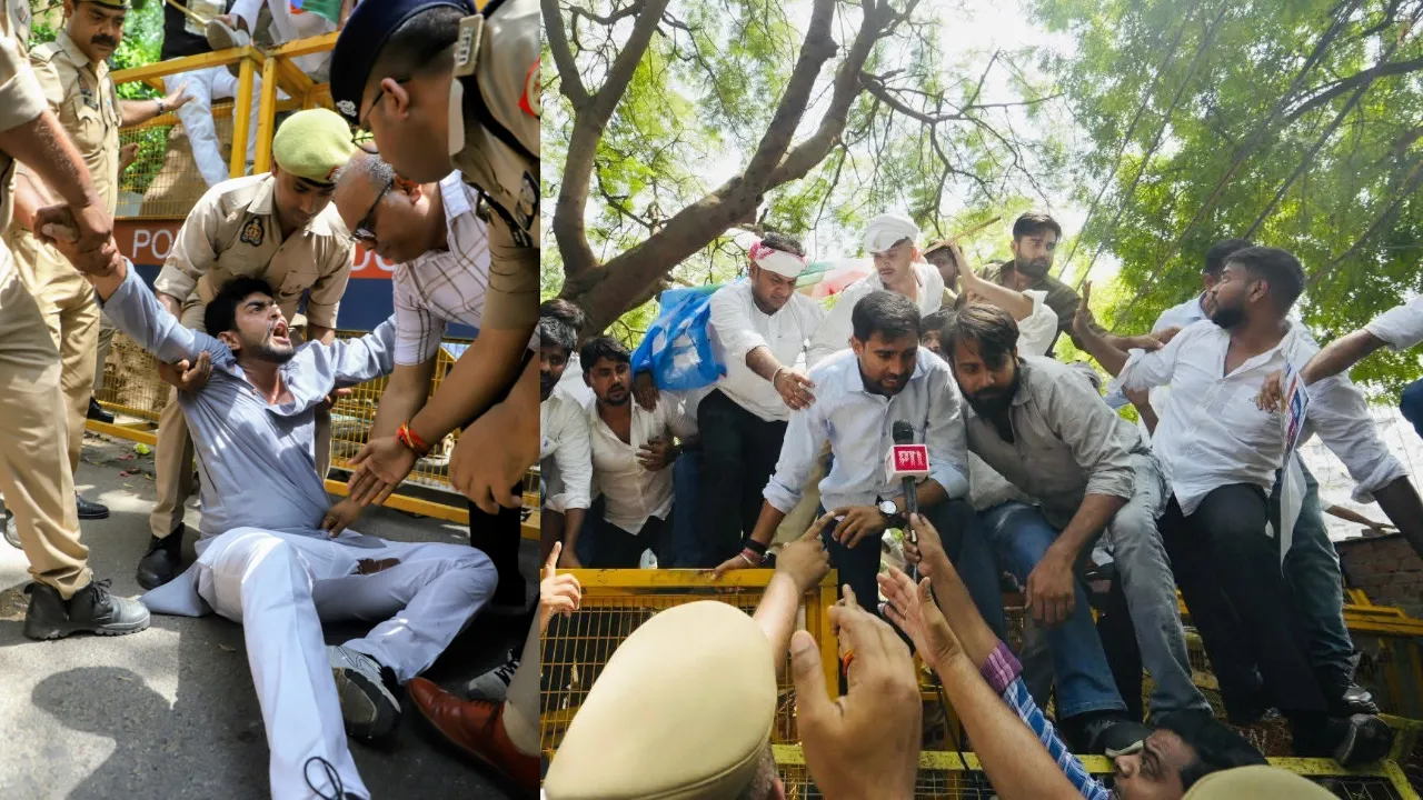  Lucknow News: लखनऊ में NSUI का राजभवन मार्च, पेपर लीक और कार्यकर्ताओं की गिरफ्तारी के विरोध में प्रदर्शन