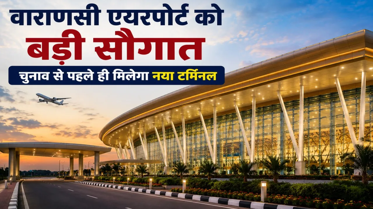 वाराणसी एयरपोर्ट को बड़ी सौगात: नया टर्मिनल इस साल होगा तैयार, क्षमता बढ़कर होगी 1 करोड़ यात्री प्रतिवर्ष