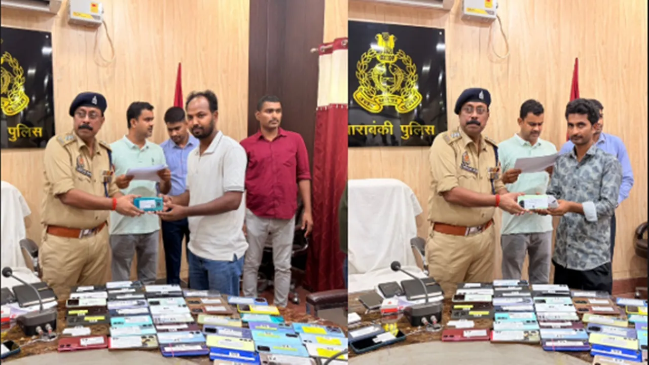 Barabanki News : पुलिस ने 17 लाख रुपये के 85 गुम मोबाइल किए बरामद, असली मालिकों को लौटाए