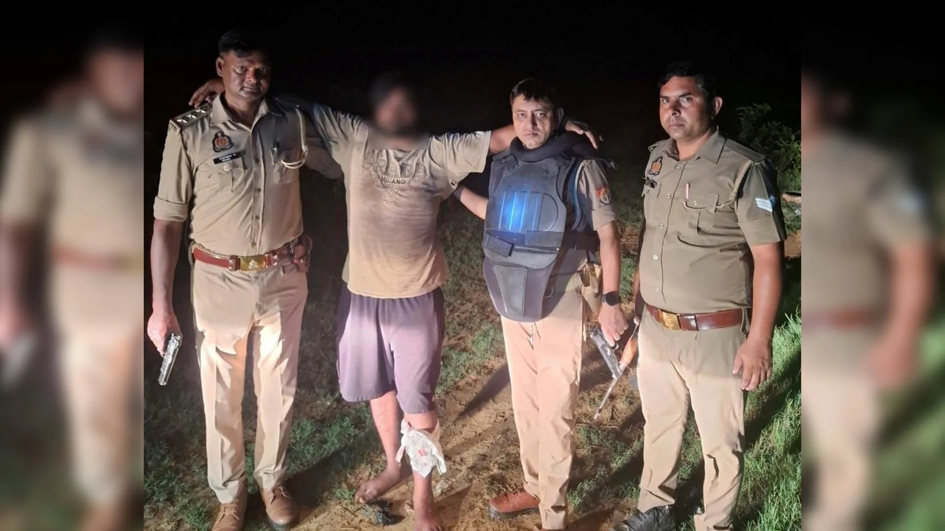 Rampur News : सैफनी पुलिस की मुठभेड़ में गौकशी का आरोपी गिरफ्तार, पैर में गोली लगी