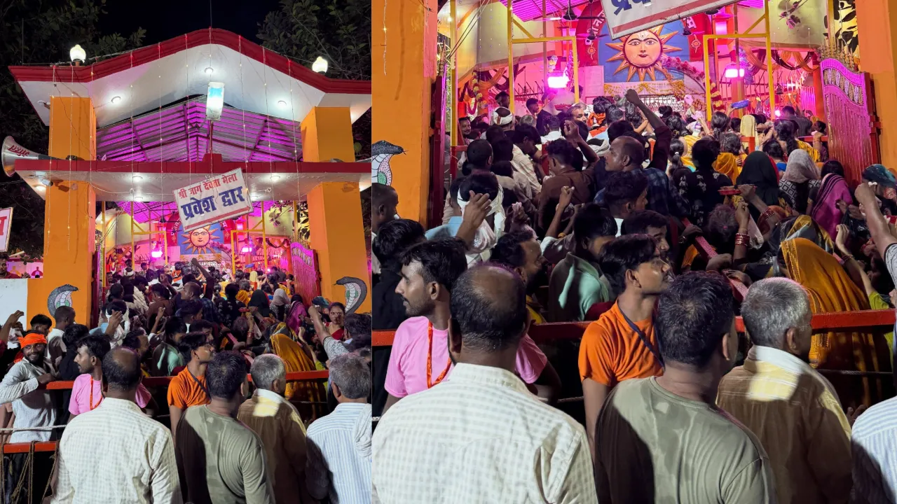 Barabanki Nag Devta Temple: बाराबंकी के नाग देवता मंदिर में उमड़ा आस्था का सैलाब, दूध-चावल चढ़ाने के लिए लगी श्रद्धालुओं की लंबी कतारें