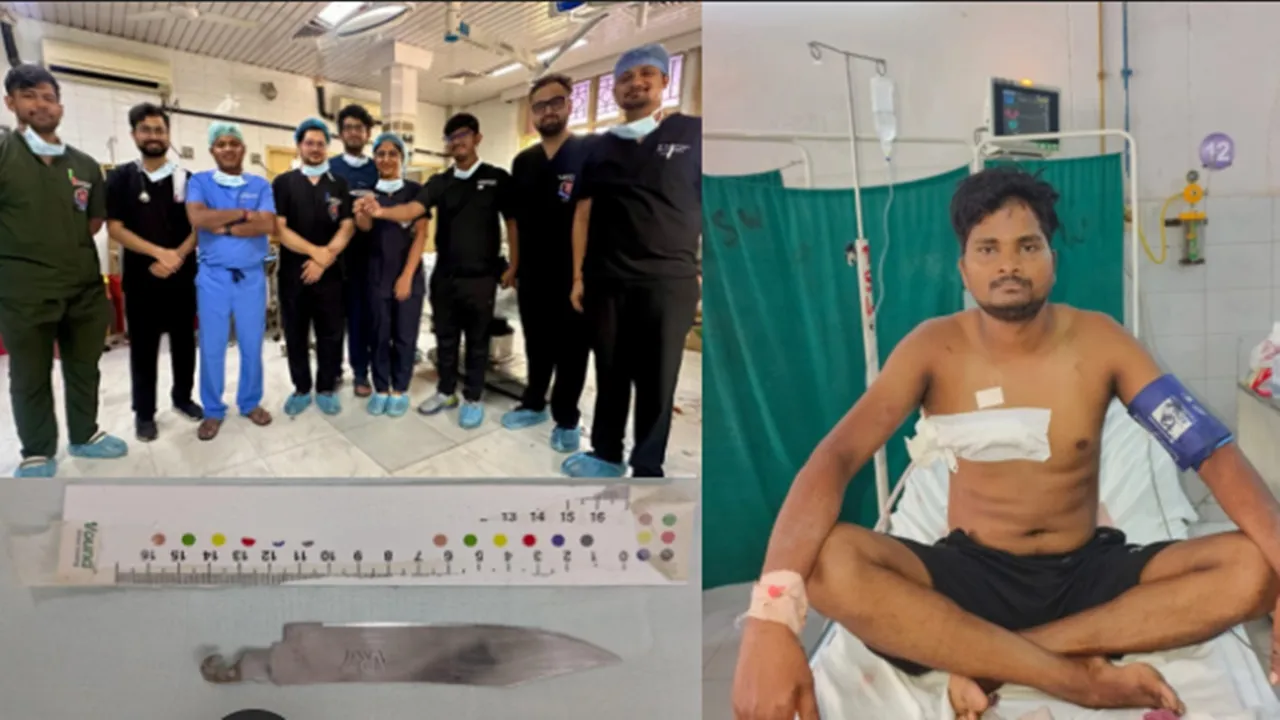 KGMU News : केजीएमयू के डॉक्टरों ने जटिल सर्जरी से बचाई  लखीमपुर के युवक की जान, फेफड़े की धमनी तक धंसा था धारदार का ब्लेड