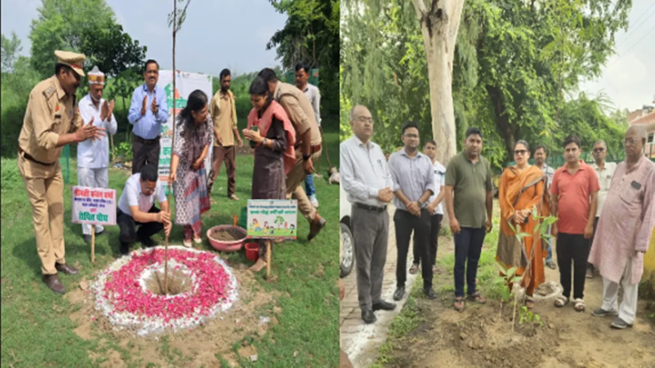 Gonda News : वृक्षारोपण महाअभियान-2026 के तहत गोंडा में लाखों पौधे रोपे गए, पर्यावरण संरक्षण का लिया संकल्प
