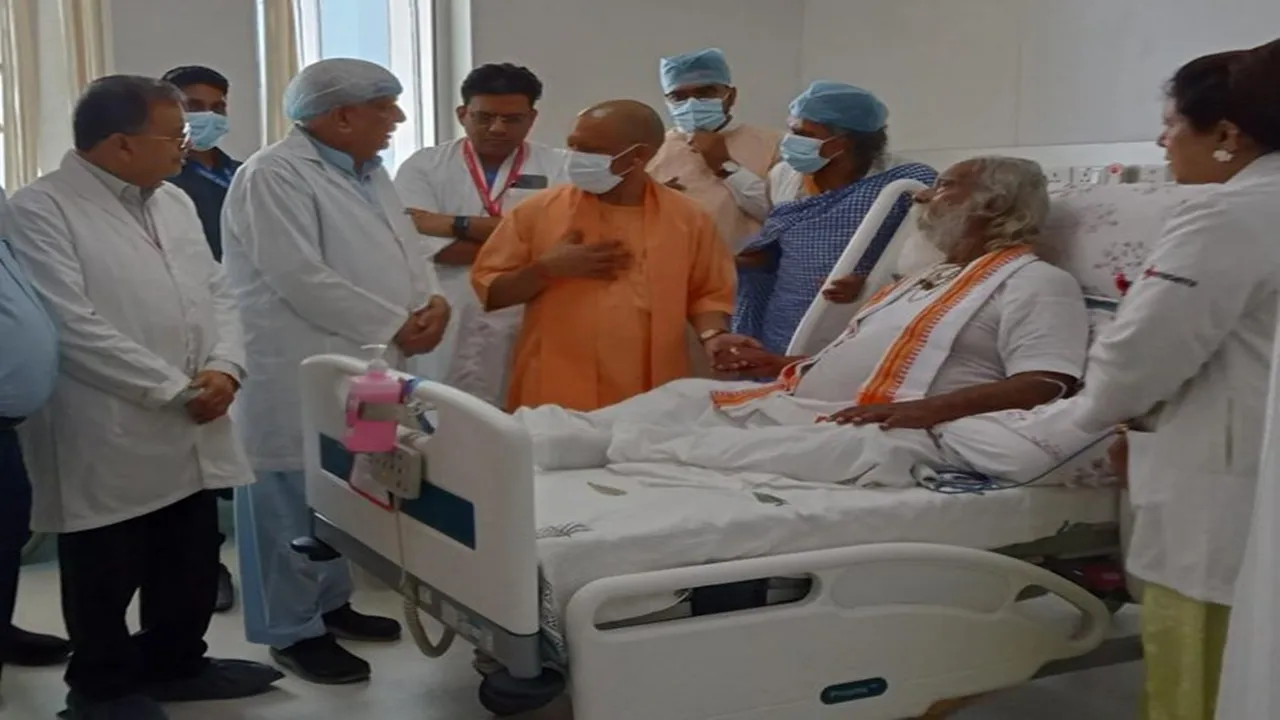 Lucknow News :  मेदांता अस्पताल पहुंचे CM योगी, महंत नृत्य गोपाल दास का जाना हालचाल