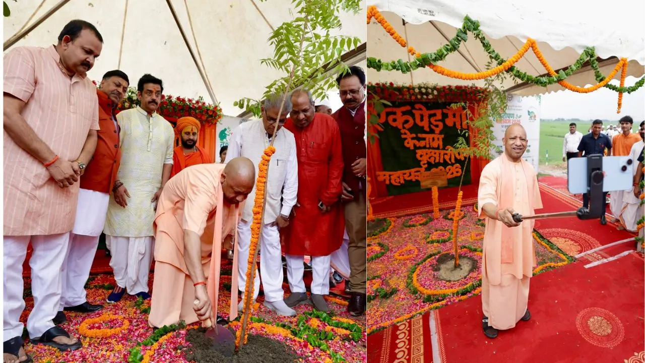Green UP : 'एक पेड़ मां के नाम', मुख्यमंत्री ने गोरखपुर से किया वृक्षारोपण महायज्ञ का शुभारंभ, एक दिन में लगाएंगे 35 करोड़ पौधे