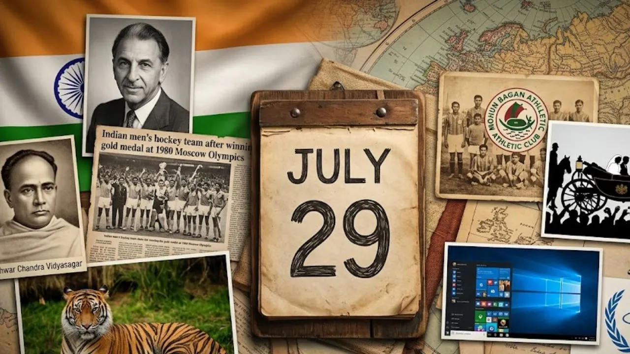 29 जुलाई का इतिहास: JRD टाटा का जन्म, भारत का ओलंपिक गोल्ड और अंतरराष्ट्रीय बाघ दिवस जैसे कई ऐतिहासिक घटनाओं का गवाह बना यह दिन