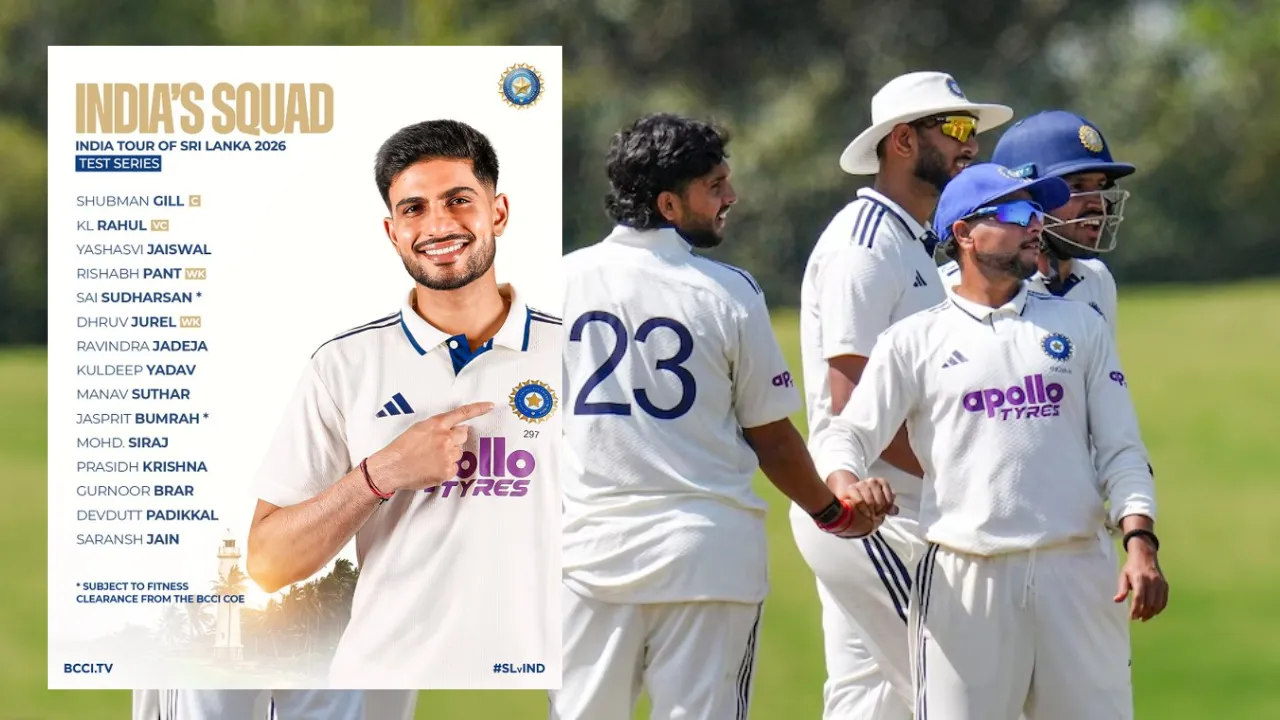 IND vs SL Test: श्रीलंका दौरे के लिए टीम इंडिया का ऐलान, जडेजा-बुमराह की वापसी, सारांश जैन को पहली बार मिला मौका