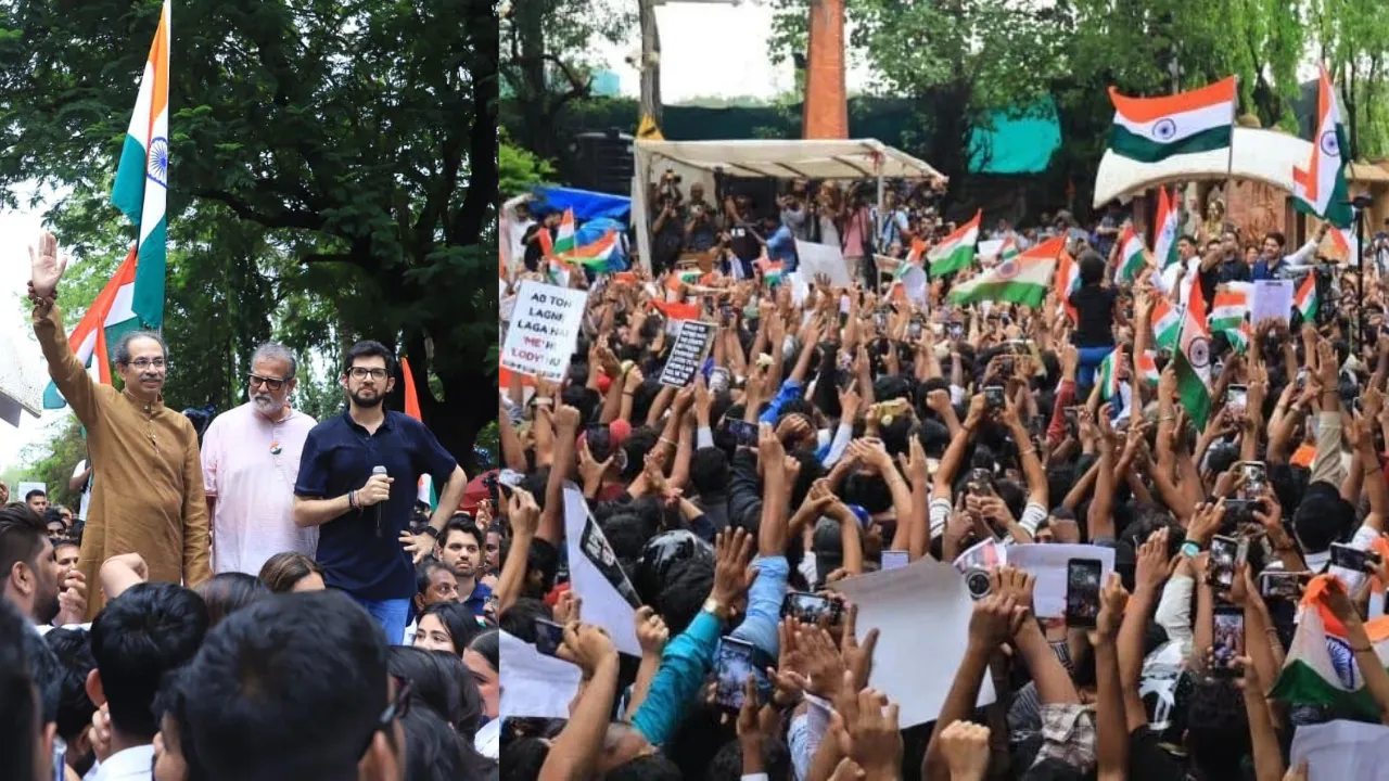 Thousands of Students Gather at Mumbai Shivaji Park for NEET Protest  