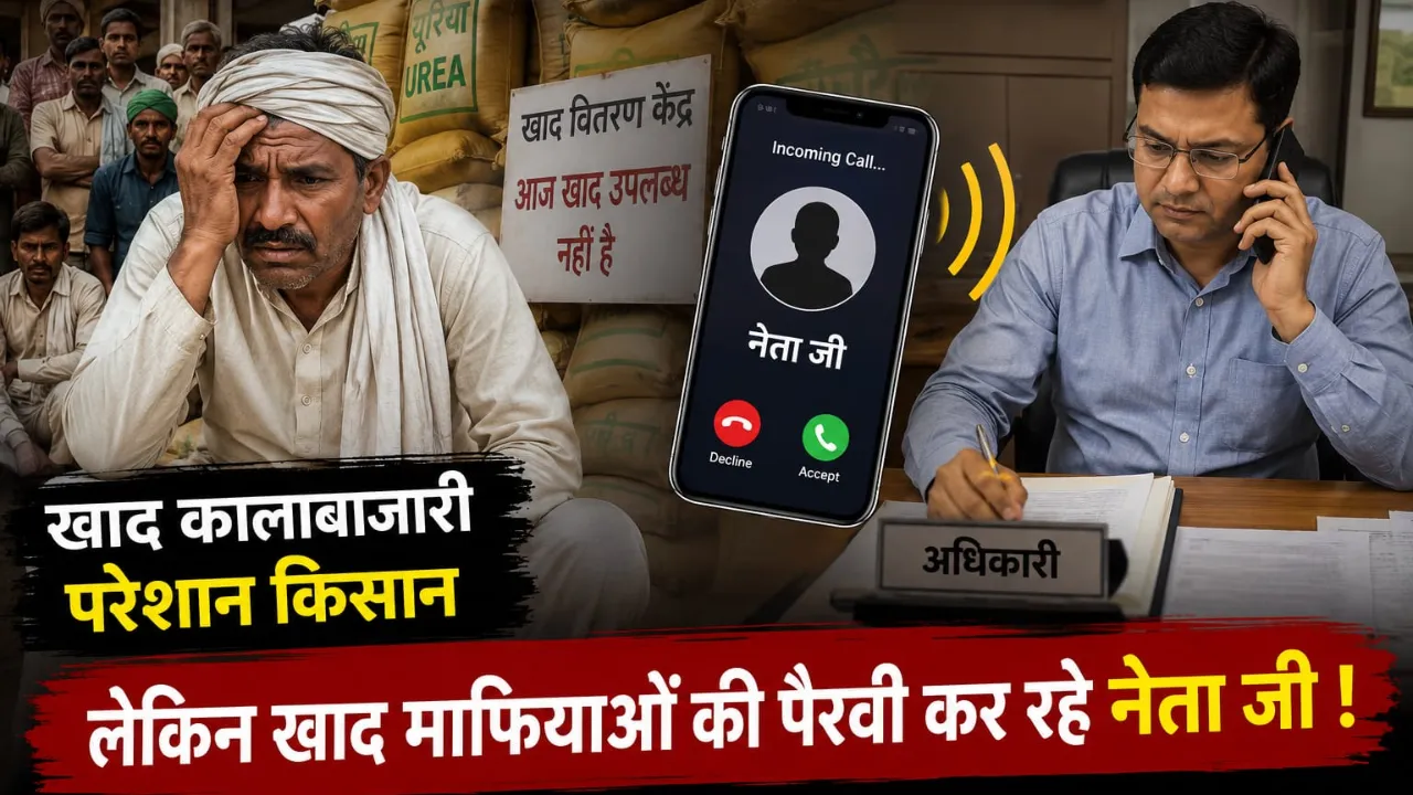 खाद माफियाओं की पैरवी में जुटे नेता जी! कार्रवाई से पहले पहुंच रही सिफारिश, किसान बोले- आखिर किसके संरक्षण में चल रही कालाबाजारी?
