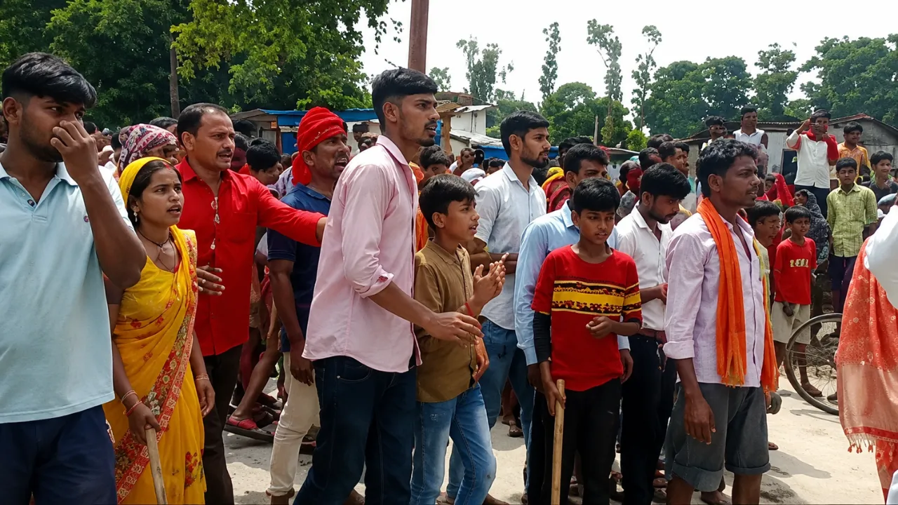 बलिया में पुलिस पिटाई से मौत का आरोप: दारोगा समेत 6 लोगों पर हत्या का मुकदमा दर्ज, ग्रामीणों ने किया प्रदर्शन