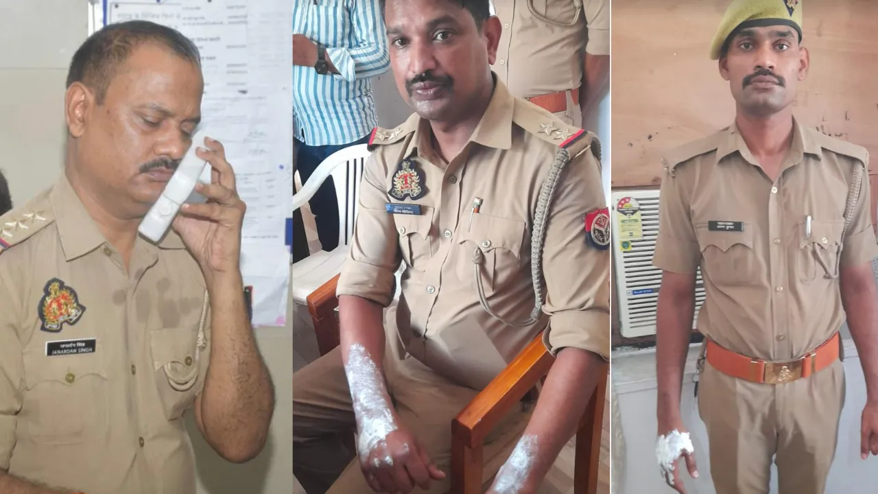 कानपुर: महाराजपुर थाने के अंदर युवक ने खुद को लगाई आग, बचाने में थाना प्रभारी समेत पुलिसकर्मी भी झुलसे