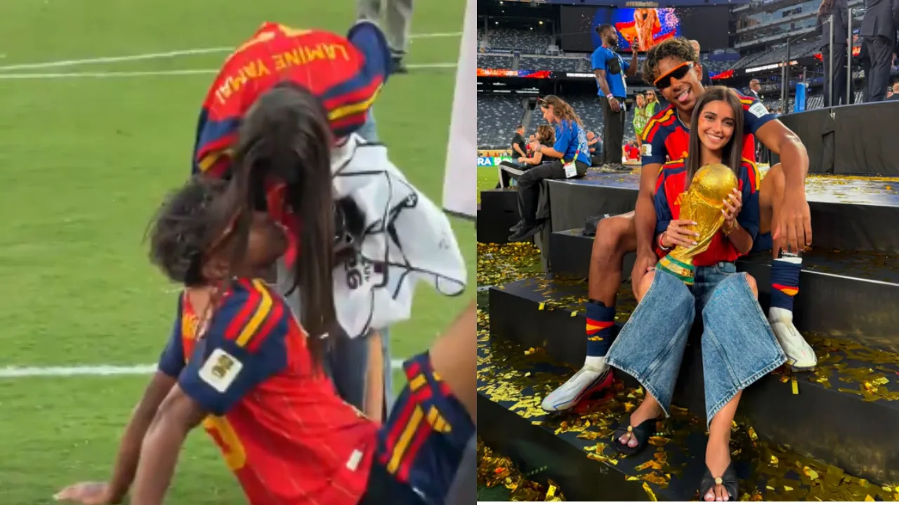 FIFA World Cup 2026: जीत के बाद मैदान पर रोमांटिक पल, लामिन यमाल और इनेस का Kiss Video हुआ वायरल