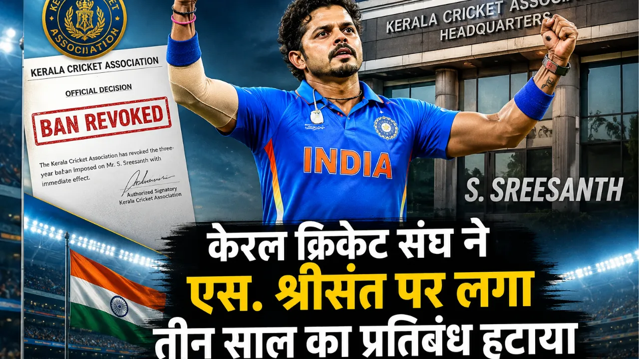 Sreesanth Ban Revoked: 3 साल बाद श्रीसंत पर से हटा बैन, KCA ने बिना शर्त माफी के बाद लिया बड़ा फैसला