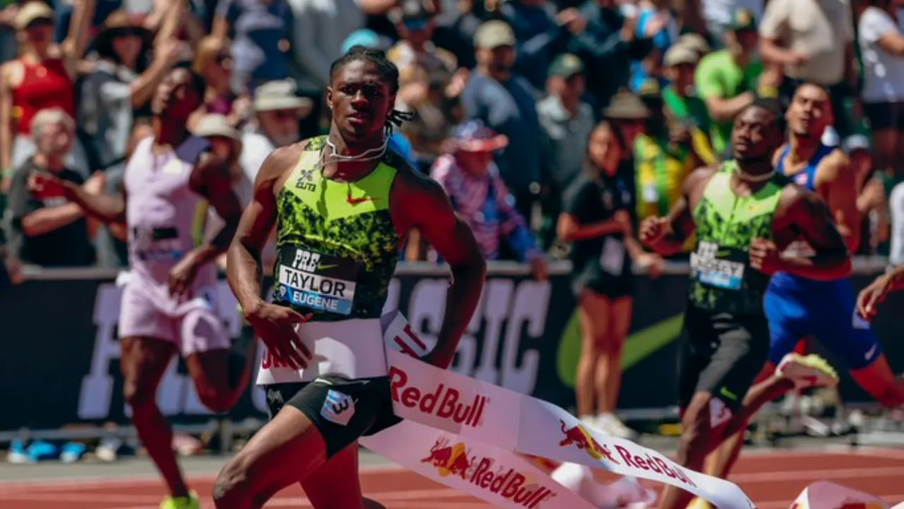 Prefontaine Classic 2026 में टेट टेलर का जलवा, 200 मीटर दौड़ जीतकर ओलंपिक चैंपियन तेबोगो को छोड़ा पीछे