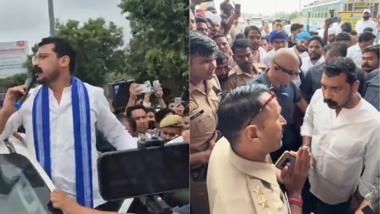 मेरठ बॉर्डर पर भारी बवाल! सिवाया टोल प्लाजा पर रोके गए सांसद चंद्रशेखर आजाद, छावनी में बदला इलाका