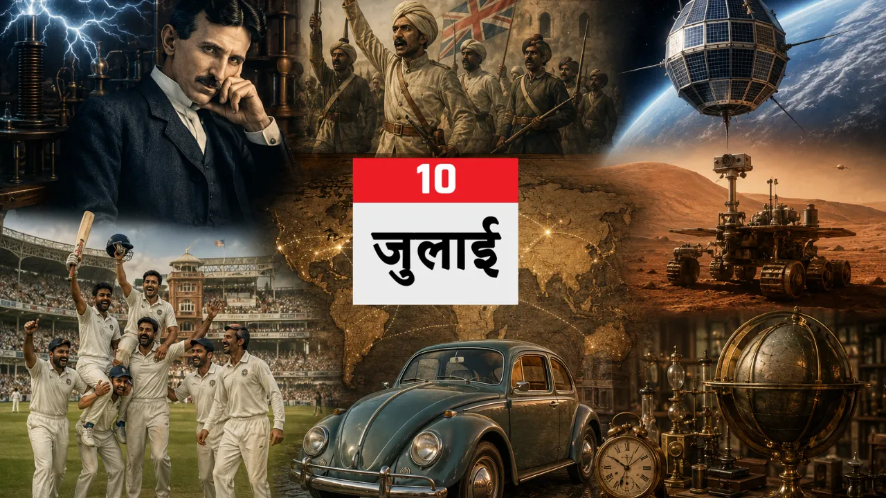 10 जुलाई का इतिहास: आज ही के दिन हुआ पहला सैनिक विद्रोह, टेस्ला का जन्म और भारत ने लॉर्ड्स में रचा था इतिहास