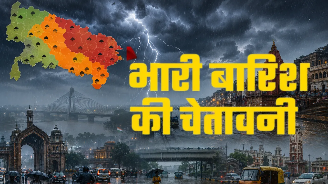 UP Weather Alert:72 घंटे भारी पड़ सकते हैं! 10 से 12 जुलाई तक यूपी में बारिश का रेड-अलर्ट, जानिए किन जिलों में सबसे ज्यादा खतरा