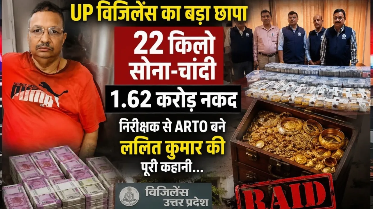 UP Vigilance Raid: 22 किलो सोना-चांदी... 1.62 करोड़ नकद, जानें निरीक्षक से ARTO बने ललित कुमार की पूरी कहानी