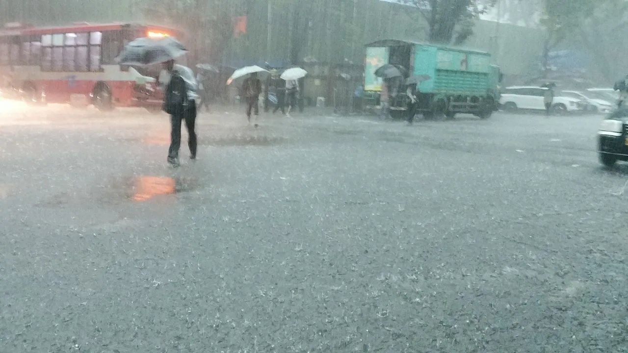 मुंबई में मूसलाधार बारिश,  सड़कें बनीं तालाब; लोकल ट्रेनें प्रभावित, कई इलाकों में जलभराव