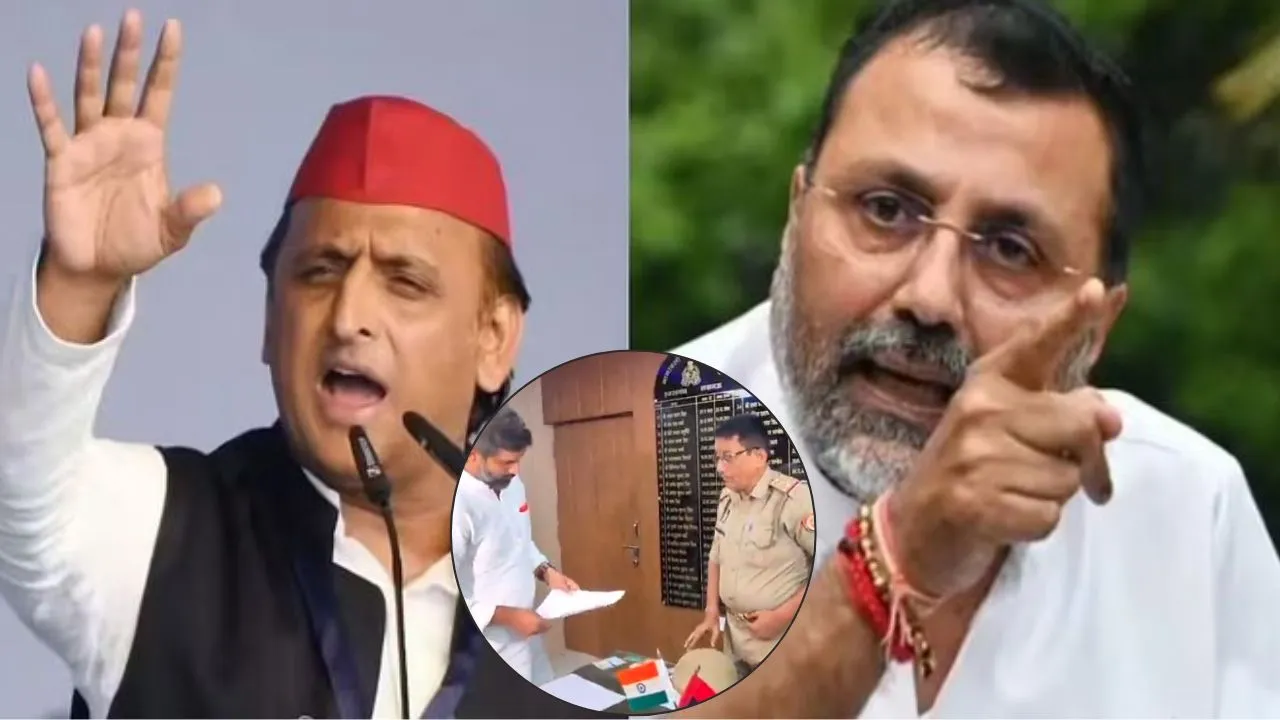  यूपी : चंदा चोरी के आरोपी के साथ अखिलेश यादव का नाम घसीटने पर भड़की सपा, भाजपा सांसद निशिकांत दुबे के खिलाफ लखनऊ में तहरीर 