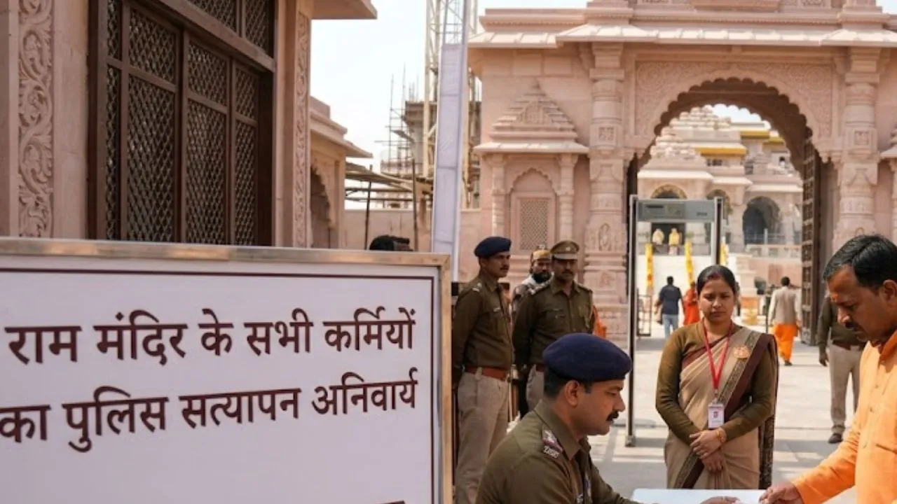 Ayodhya News :  राम मंदिर के सभी कर्मचारियों का होगा पुलिस सत्यापन, कंप्यूटर में दर्ज होगा स्थायी और अस्थाई पता