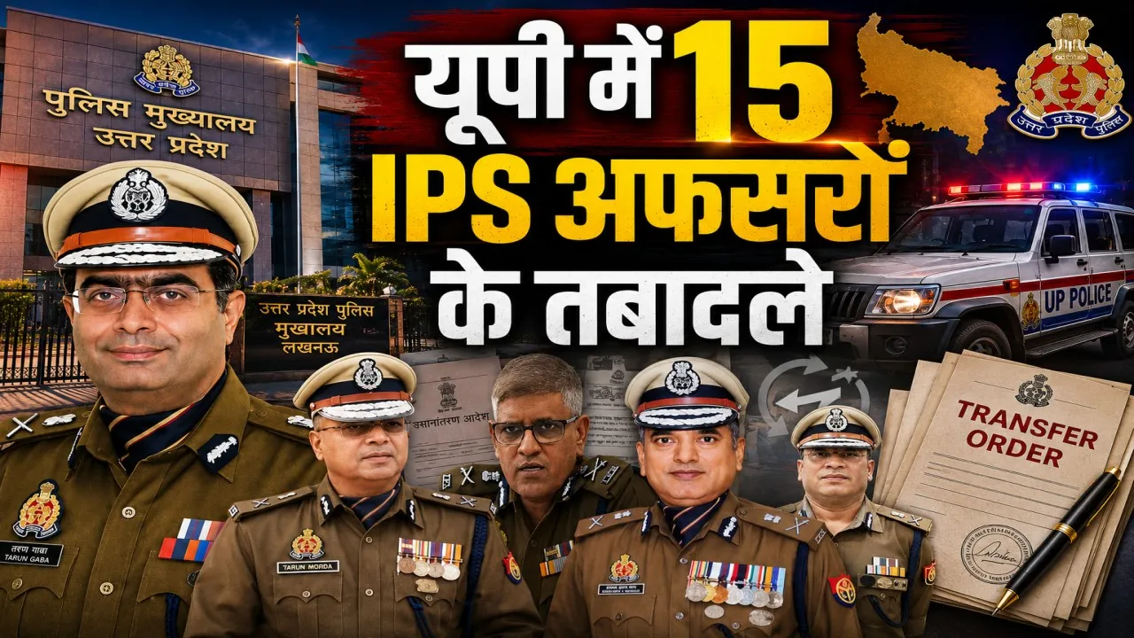 UP IPS Transfer: यूपी में 15 आईपीएस अफसरों के तबादले, तरुण गाबा बने लखनऊ के नए पुलिस कमिश्नर... अशोक मुथा को DG Fire की जिम्मेदारी