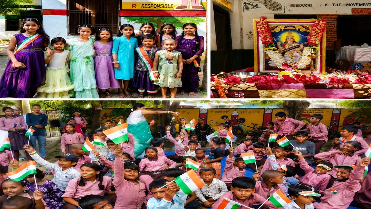 UP School News : यूपी के 1.32 लाख स्कूलों में गूंजा ‘भारत माता की जय’, 1.41 करोड़ बच्चों ने तिरंगे को दी सलामी