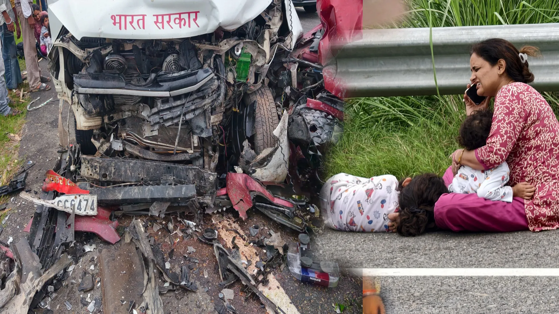 Rampur News : दिल्ली-लखनऊ हाईवे पर कारों की भिड़ंत, दो पर्यटक सहित छह घायल