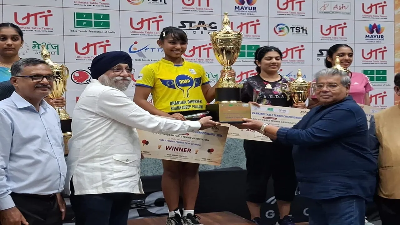 UTT नेशनल रैंकिंग टेबल टेनिस चैंपियनशिप का भव्य समापन, पायस जैन और सिंड्रेला दास बने चैंपियन