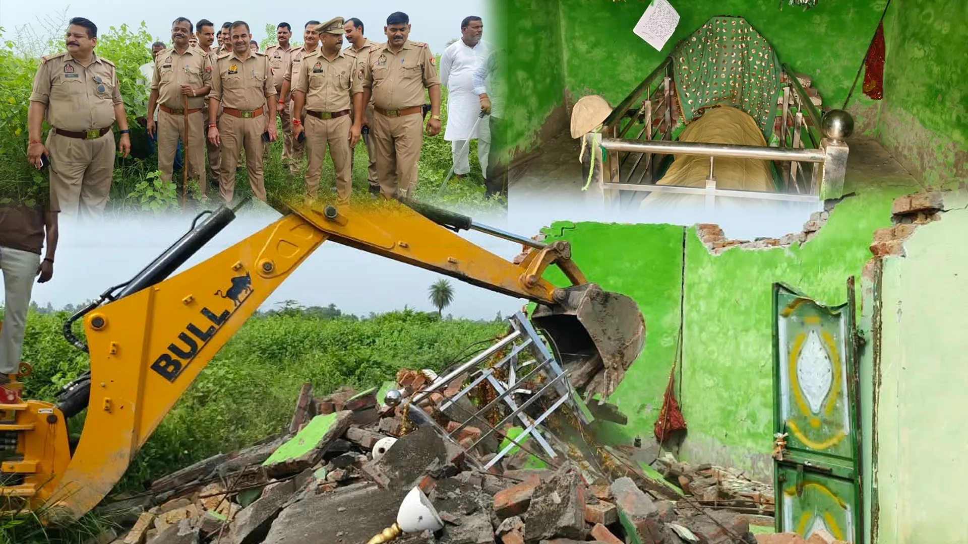 Sambhal News : सरकारी चरागाह की जमीन पर बनी मजार पर चला बुलडोजर, 50 वर्ग मीटर भूमि कब्जामुक्त