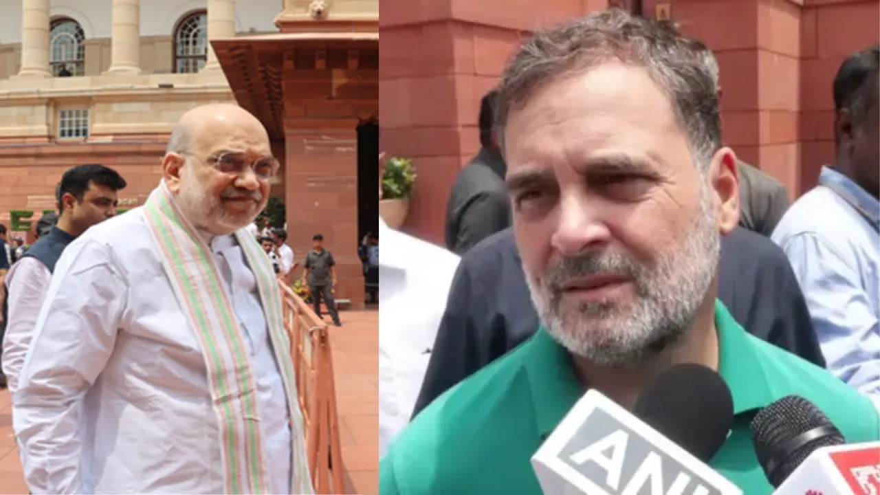 अमित शाह का विपक्ष को चैलेंज- चर्चा या हंगामा? राहुल गांधी का जवाब- We Don't Care