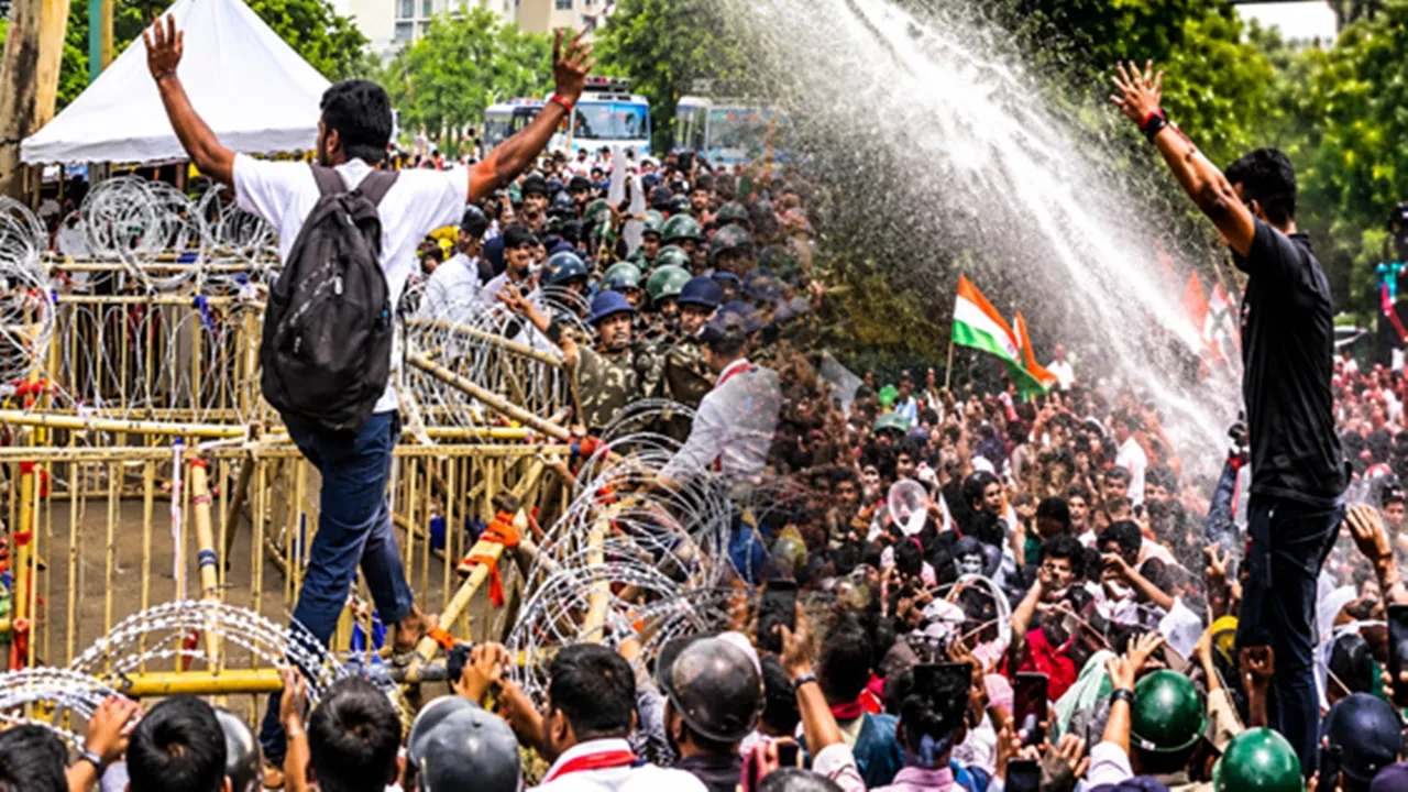 Jharkhand Protest : JPSC-JSSC परीक्षा विवाद पर छात्रों का हल्लाबोल, 8वीं बैरिकेडिंग तोड़ी; वाटर कैनन के बीच विधानसभा की ओर बढ़ा मार्च
