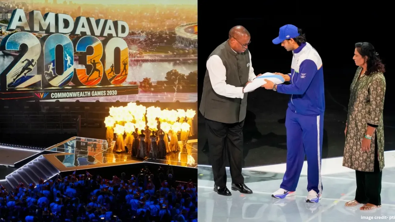 Glasgow से Ahmedabad तक पहुंचा Commonwealth Games का कारवां, भारत को मिला 2030 की मेजबानी का झंडा