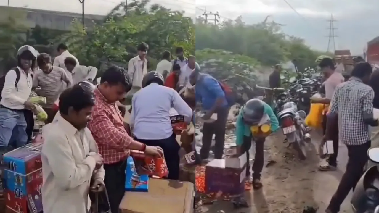 डंपिंग यार्ड में फेंकी चॉकलेट के लिए लूट,  कचरे से बीनकर घर ले गए लोग, वीडियो वायरल