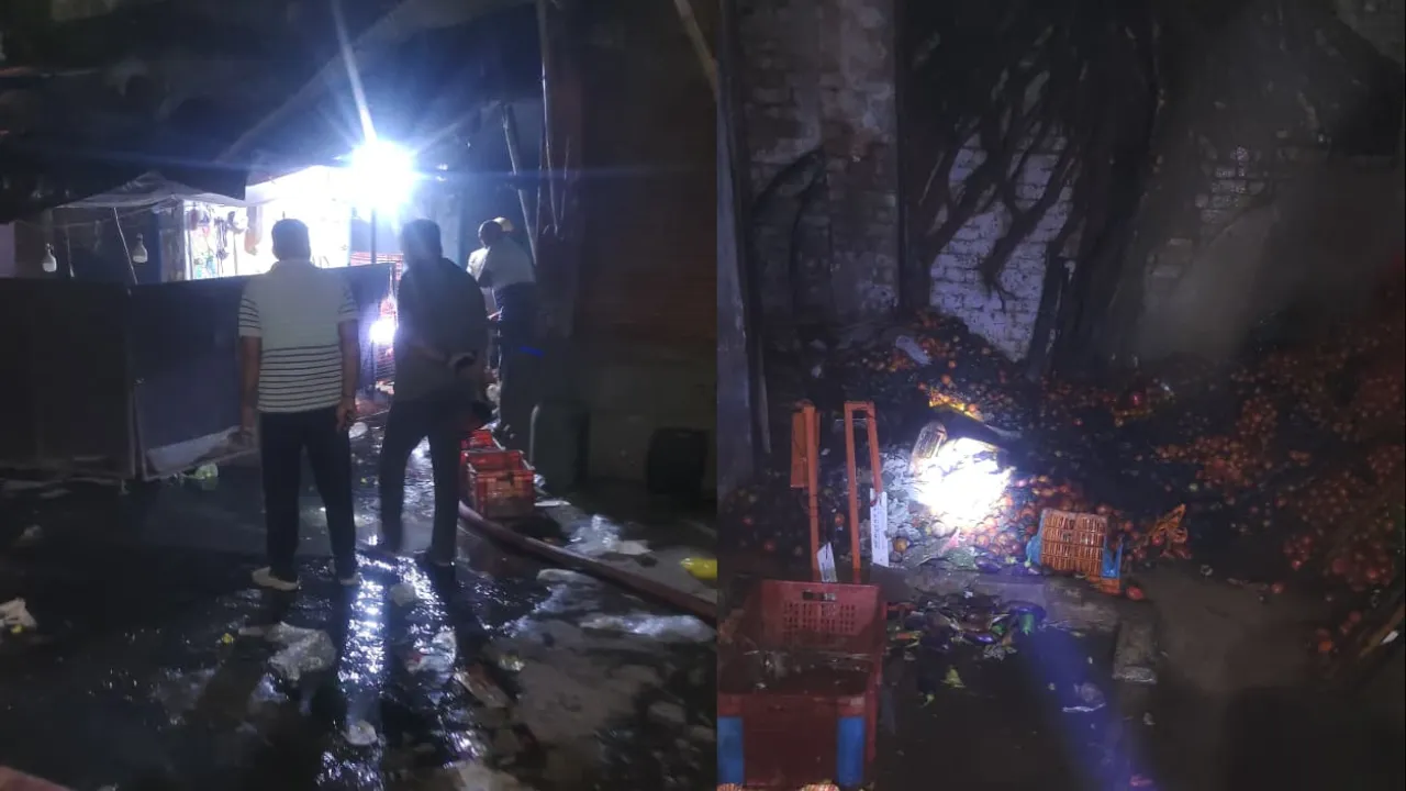 कानपुर की कलेक्टरगंज सब्जी मंडी में लगी आग, बंद दुकान से उठी लपटों पर फायर ब्रिगेड ने पाया काबू