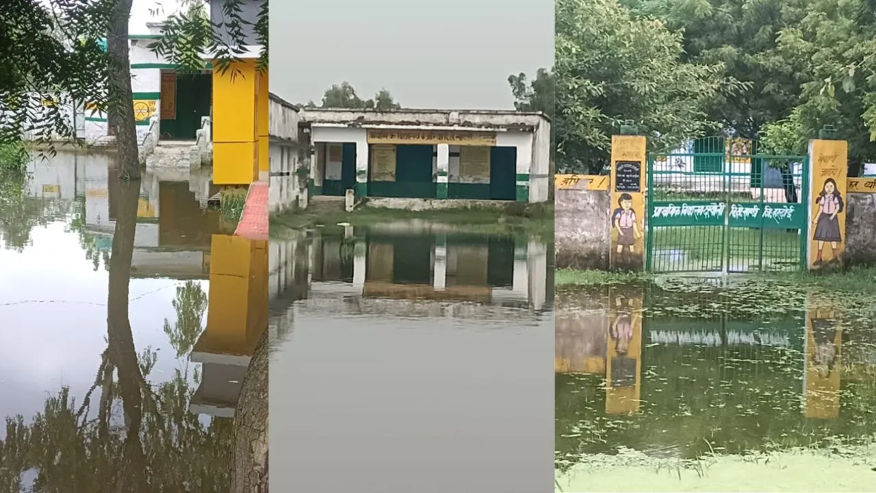 हरदोई में बाढ़ का प्रकोप, जलस्तर बढ़ने से ग्रामीण भयभीत; सरकारी स्कूल कराए गए खाली