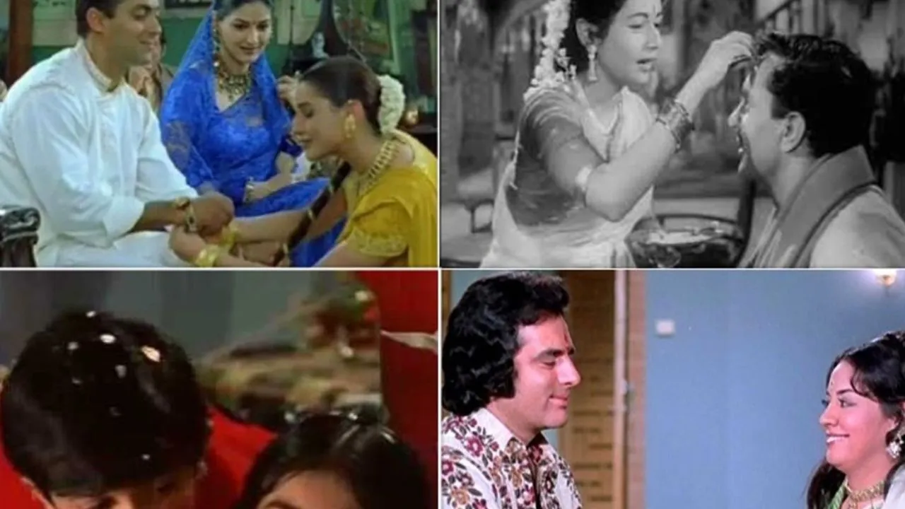 बहना ने भाई की कलाई से प्यार बांधा है... 