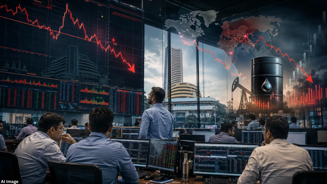 Stock Market Today: कच्चे तेल की तेजी का बाजार पर दबाव, सेंसेक्स 320 अंक तक टूटा; निफ्टी भी फिसला