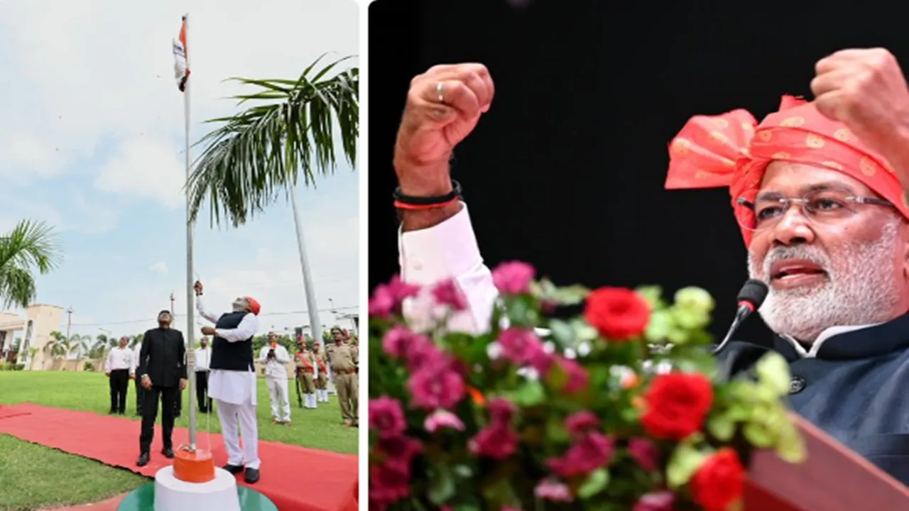 गोरखपुर में गूंजा ‘काकोरी कांड’ का शौर्य : स्वतंत्र देव सिंह ने फहराया तिरंगा; शहीद परिवारों और खिलाड़ियों का सम्मान